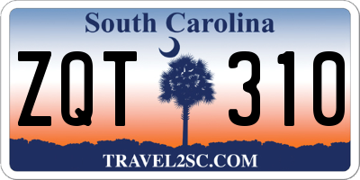 SC license plate ZQT310