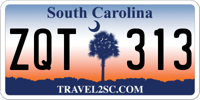 SC license plate ZQT313