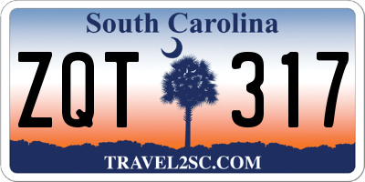 SC license plate ZQT317