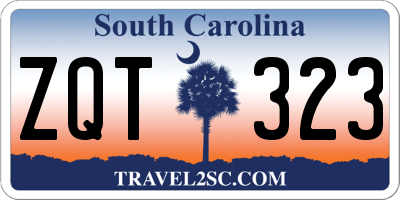 SC license plate ZQT323