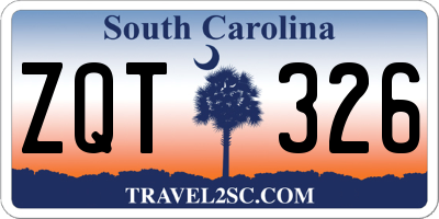 SC license plate ZQT326