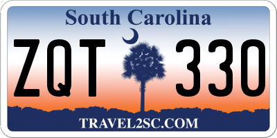 SC license plate ZQT330