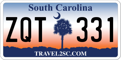 SC license plate ZQT331