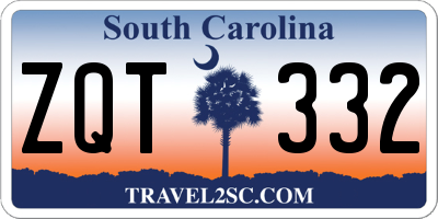 SC license plate ZQT332