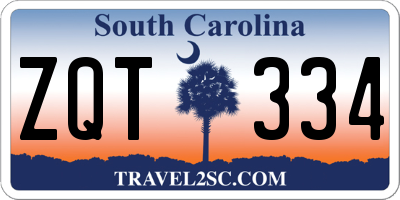 SC license plate ZQT334