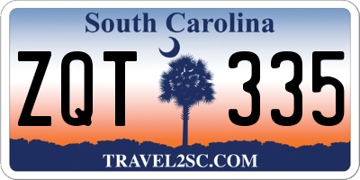 SC license plate ZQT335