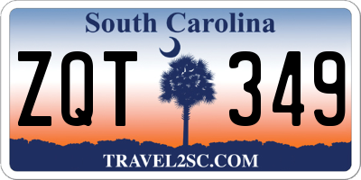 SC license plate ZQT349