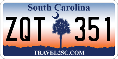 SC license plate ZQT351