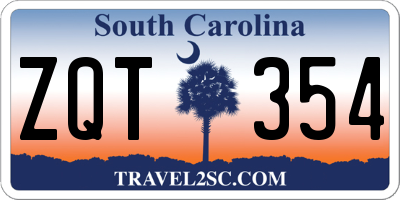 SC license plate ZQT354