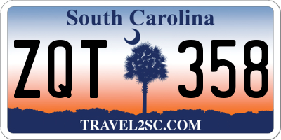 SC license plate ZQT358