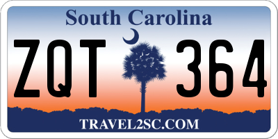 SC license plate ZQT364