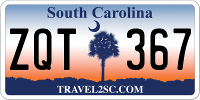 SC license plate ZQT367