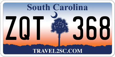 SC license plate ZQT368