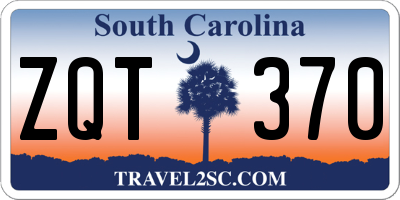 SC license plate ZQT370
