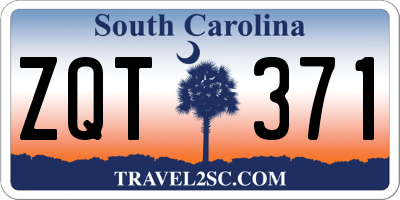 SC license plate ZQT371