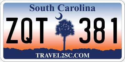 SC license plate ZQT381