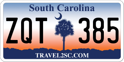 SC license plate ZQT385