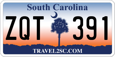 SC license plate ZQT391
