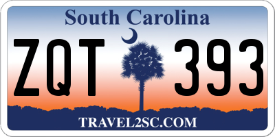 SC license plate ZQT393