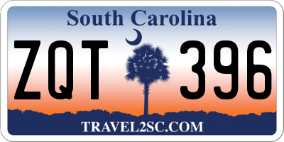 SC license plate ZQT396