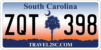 SC license plate ZQT398