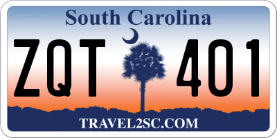 SC license plate ZQT401