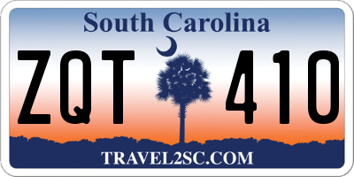 SC license plate ZQT410