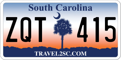 SC license plate ZQT415