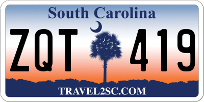 SC license plate ZQT419