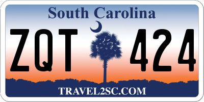 SC license plate ZQT424