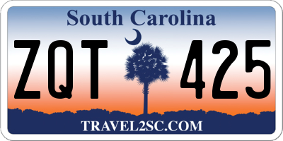 SC license plate ZQT425