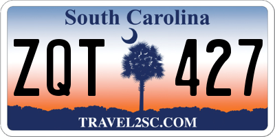 SC license plate ZQT427