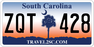 SC license plate ZQT428