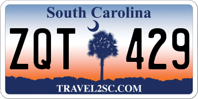 SC license plate ZQT429