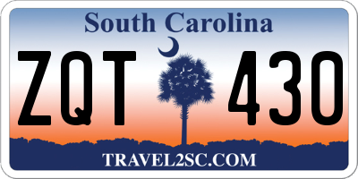 SC license plate ZQT430