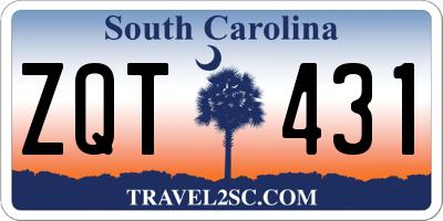 SC license plate ZQT431