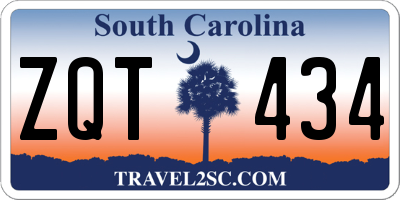 SC license plate ZQT434