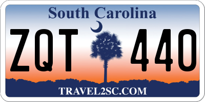 SC license plate ZQT440