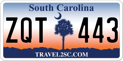 SC license plate ZQT443