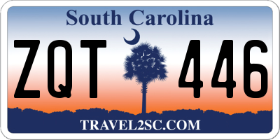 SC license plate ZQT446