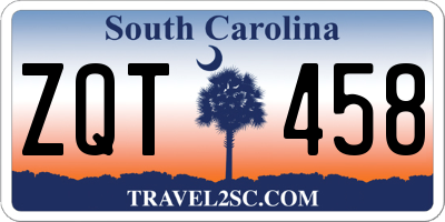 SC license plate ZQT458