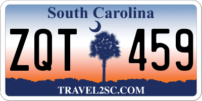 SC license plate ZQT459