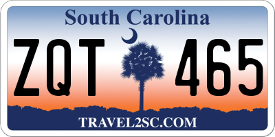 SC license plate ZQT465