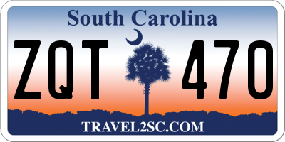 SC license plate ZQT470
