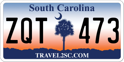 SC license plate ZQT473