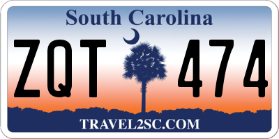 SC license plate ZQT474
