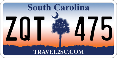 SC license plate ZQT475