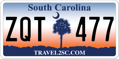 SC license plate ZQT477
