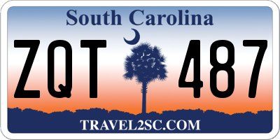SC license plate ZQT487