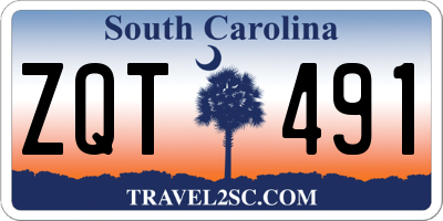 SC license plate ZQT491